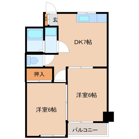 シティハイツヌカガ　1の物件間取画像